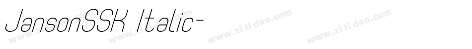 JansonSSK Italic字体转换